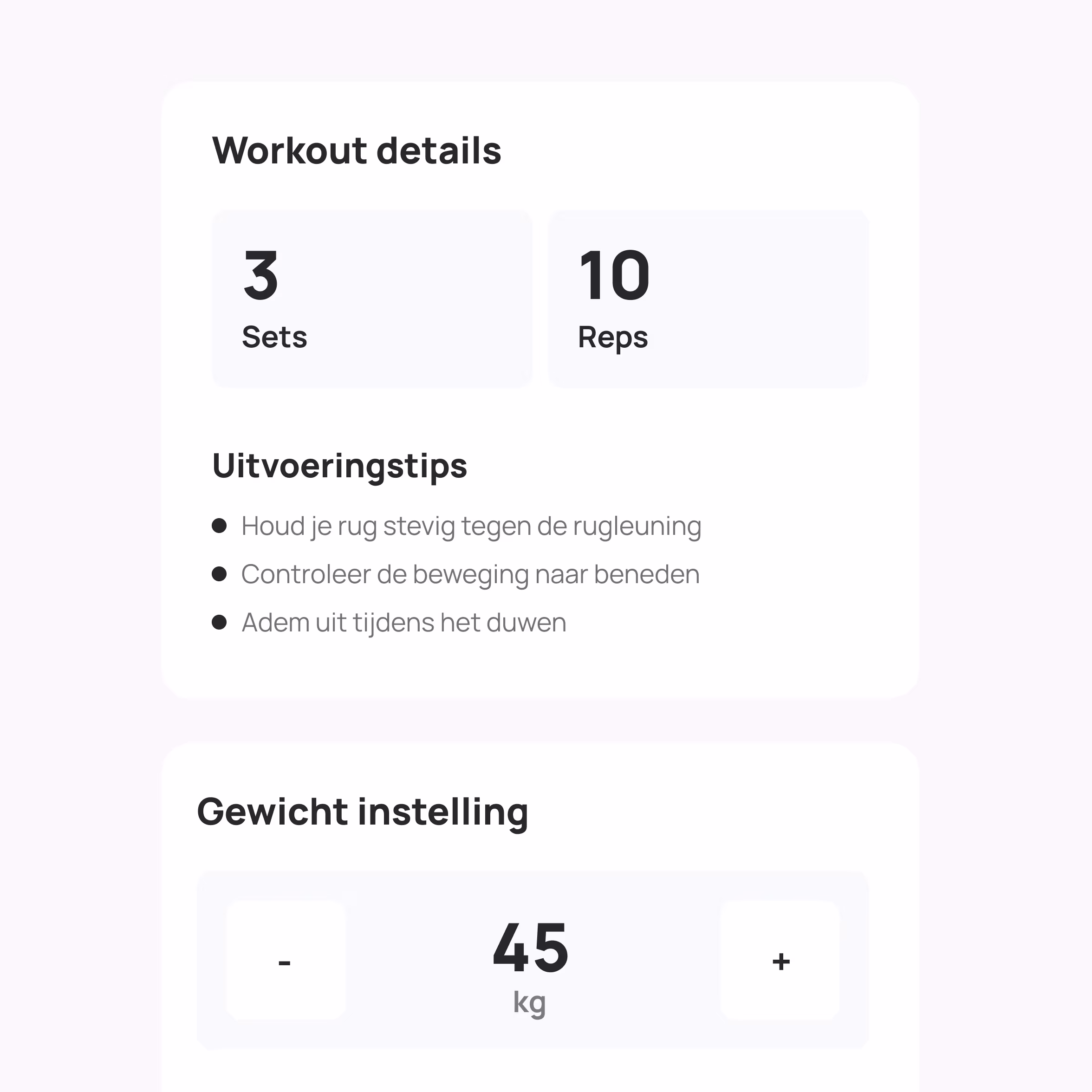 Automatische persoonlijke begeleiding - QR-code scanning en directe oefening instructies in Nextset app